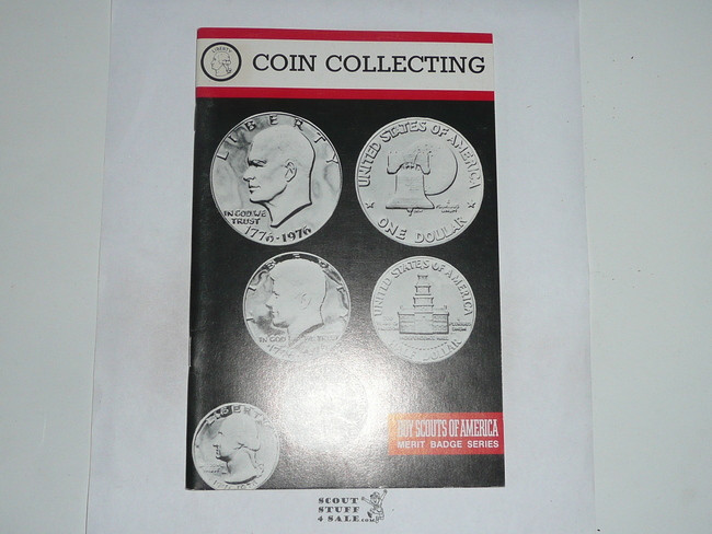Coin Collecting Merit Badge Pamphlet, Type 9, Red Band Cover, 9-85 Printing