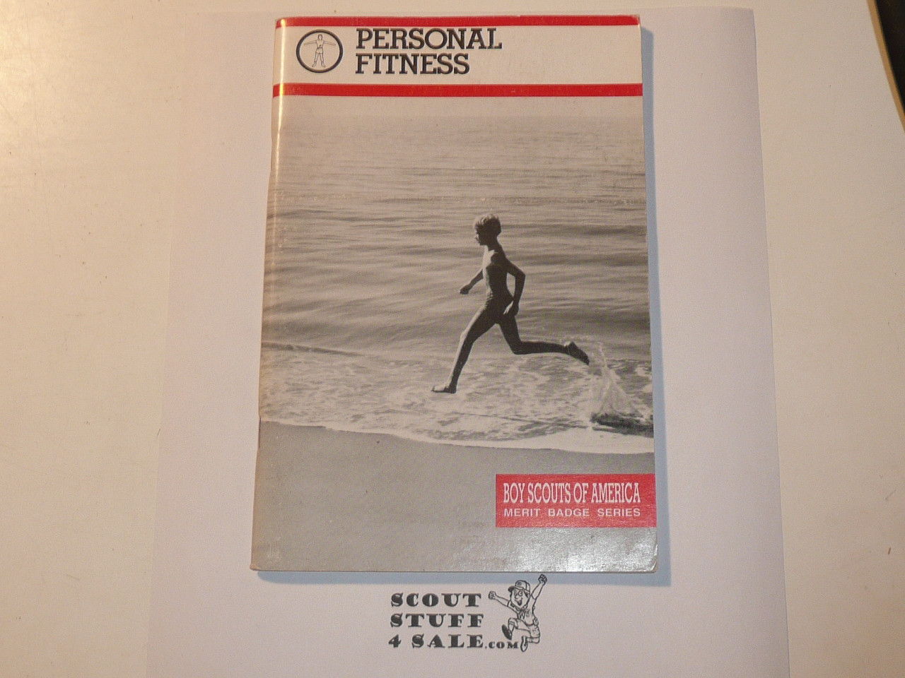 Personal Fitness Merit Badge Pamphlet, Type 9, Red Band Cover, 6-93 Printing