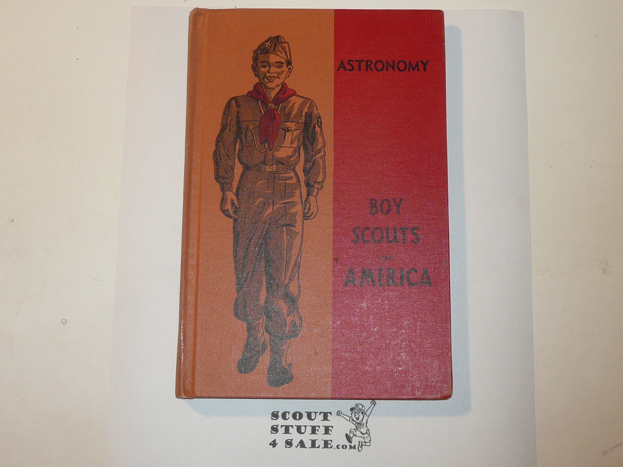 Astronomy Library Bound Merit Badge Pamphlet, Type 5, Red/Wht Cover, 10-50 Printing