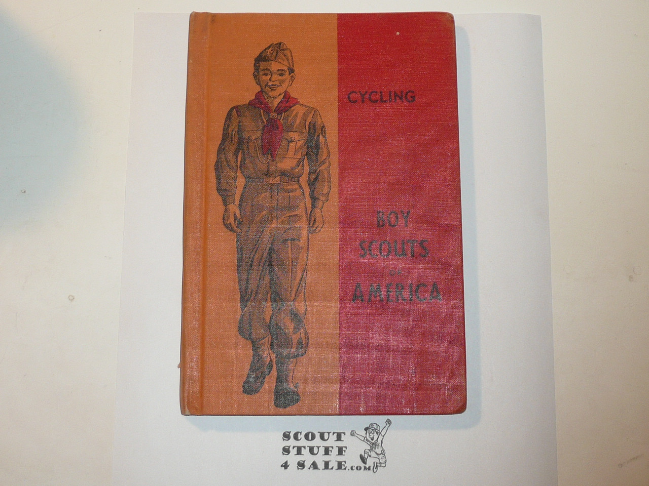 Cycling Library Bound Merit Badge Pamphlet, Type 5, Red/Wht Cover, 7-50 printing