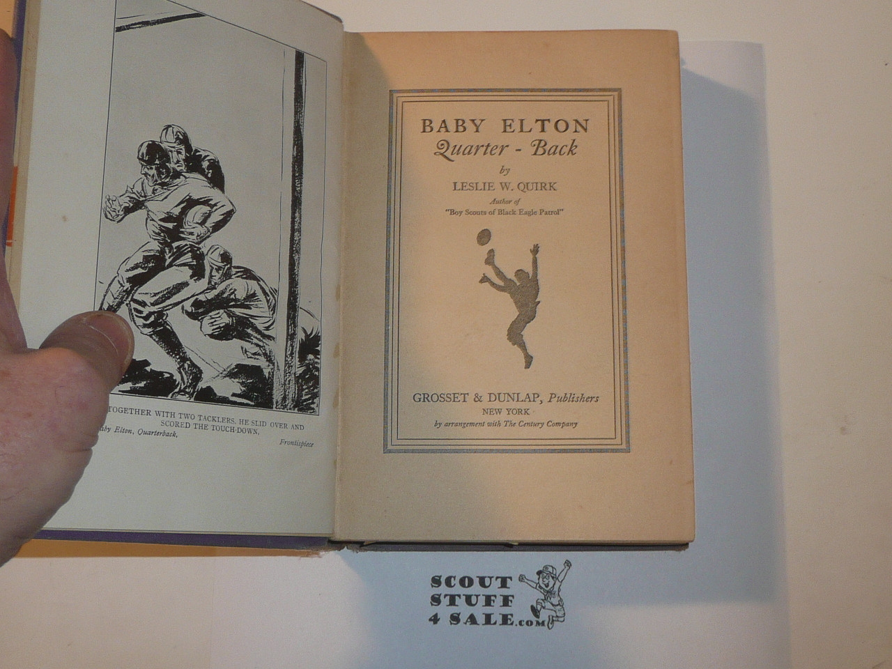 Baby Elton Quarterback, By Leslie W. Quirk, Every Boy's Library Edition, Type Three Binding, spine faded