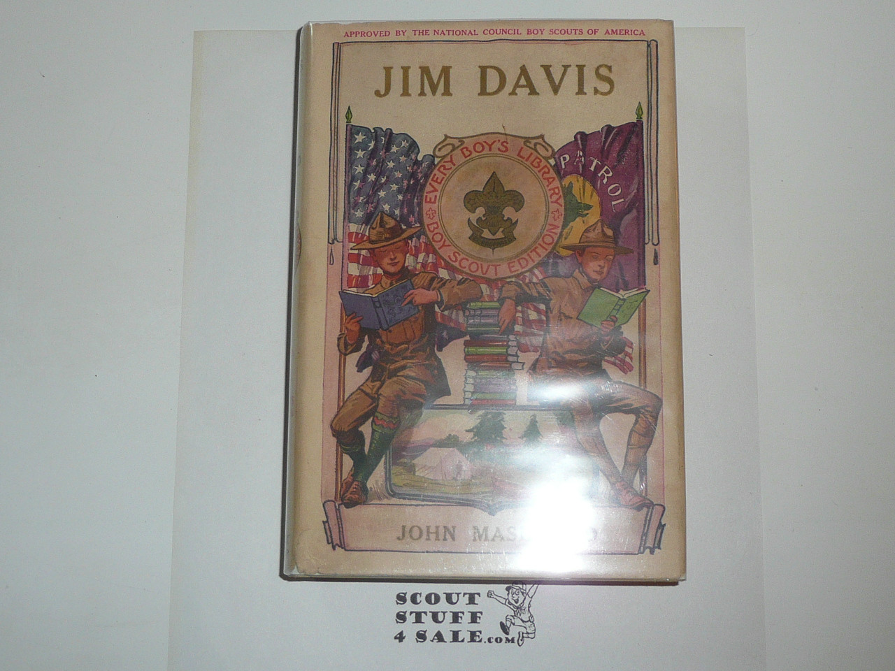 Jim Davis, By John Mansfield, 1913, Every Boy's Library Edition, Type Two Binding with early dust jacket