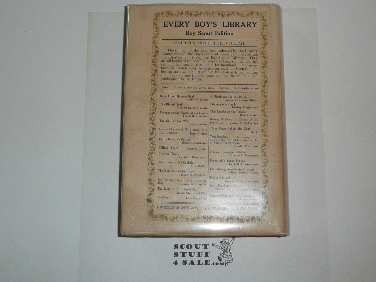 Jim Davis, By John Mansfield, 1913, Every Boy's Library Edition, Type Two Binding with early dust jacket