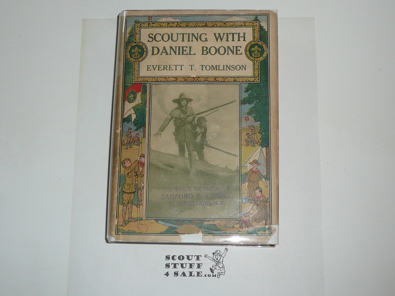 Scouting With Daniel Boone. By Everett T. Tomlinson, 1914, Every Boy's Library Edition, Type Two Binding with Dust Jacket
