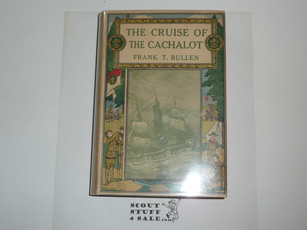 The Cruise of the Cachalot, By Frank T. Bullen, 1913, Every Boy's Library Edition, Type Two Binding, with dust jacket, Beautiful MINT
