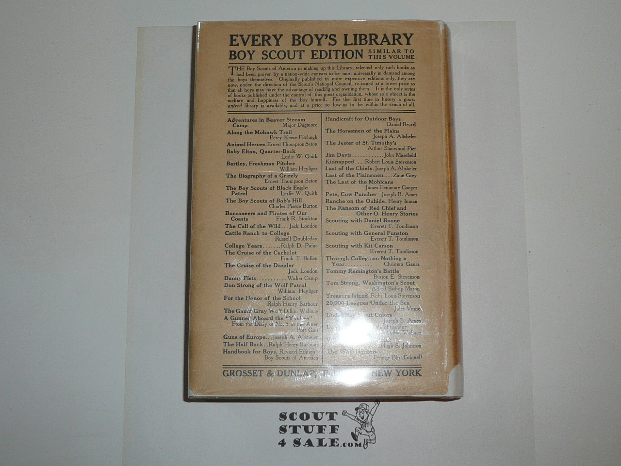 Adventures in Beaver Stream Camp, By Major A. Radclyffe Ducmore, Every Boy's Library Edition, Type Two Binding with dust jacket