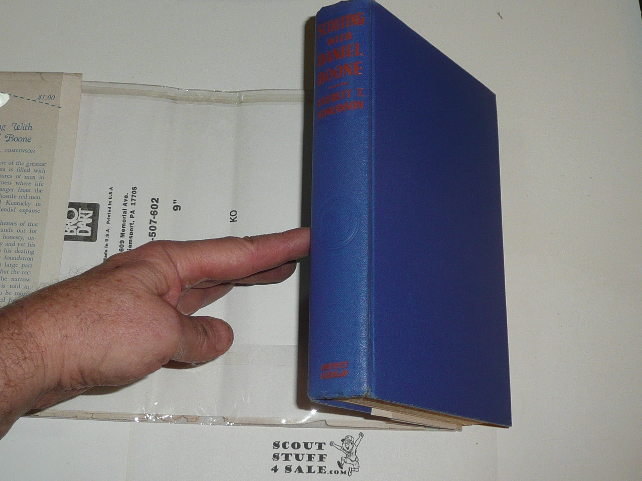 Scouting With Daniel Boone. By Everett T. Tomlinson, 1914, Every Boy's Library Edition, Type Three Binding with Dust Jacket