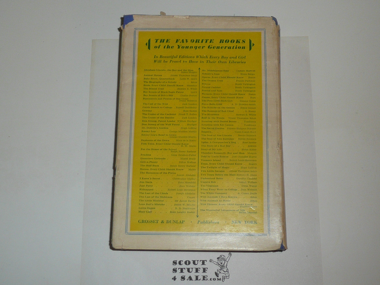 Scouting With Daniel Boone. By Everett T. Tomlinson, 1914, Every Boy's Library Edition, Type Three Binding with Dust Jacket #2