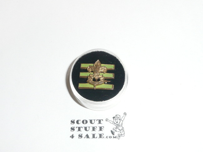 Junior Assistant Scoutmaster Lapel Pin, Pointed Crown, Threaded Post Back