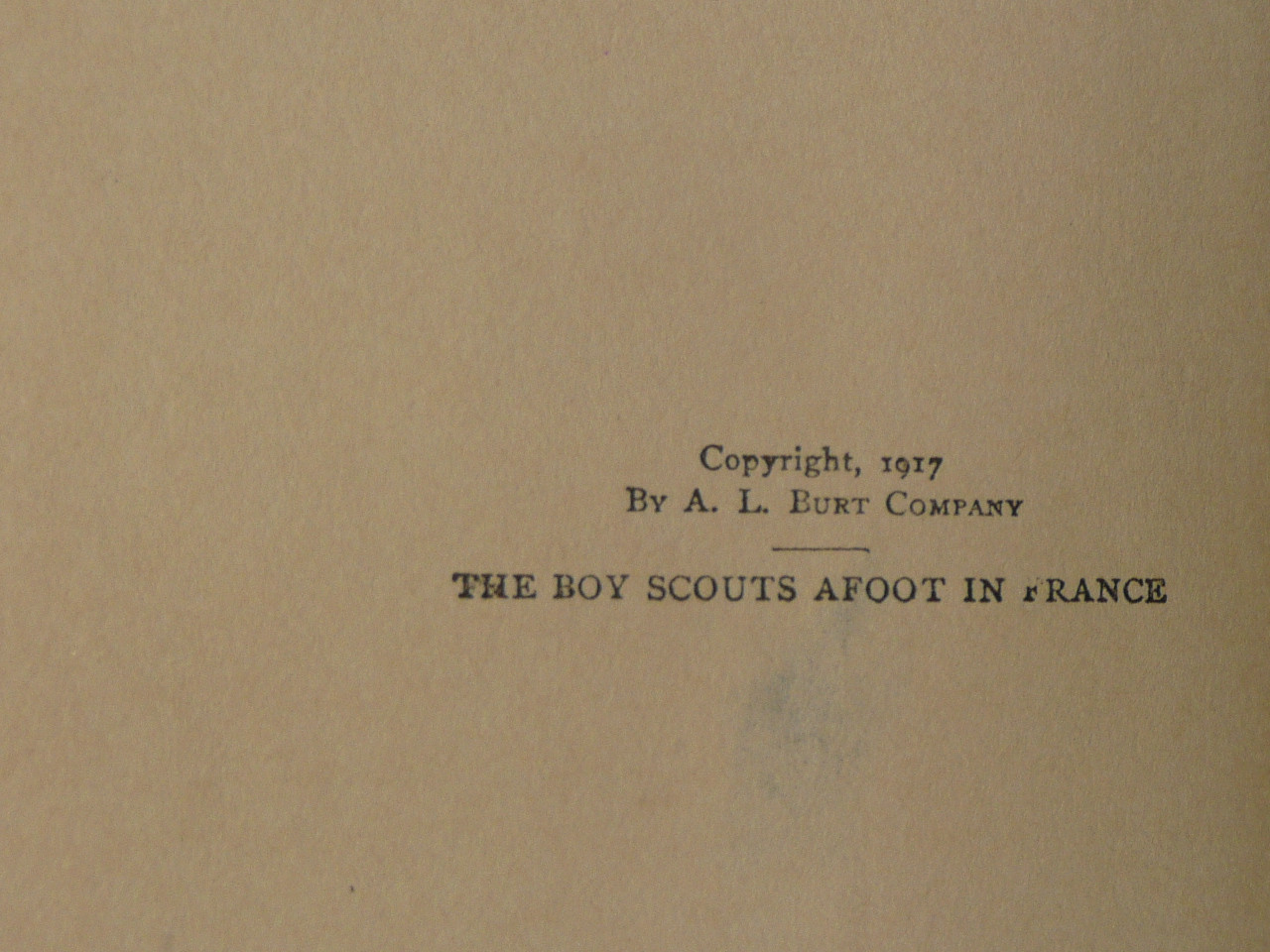 The Boy Scouts Afoot in France, by Herbert Carter, 1917, Boy Scout Story Book