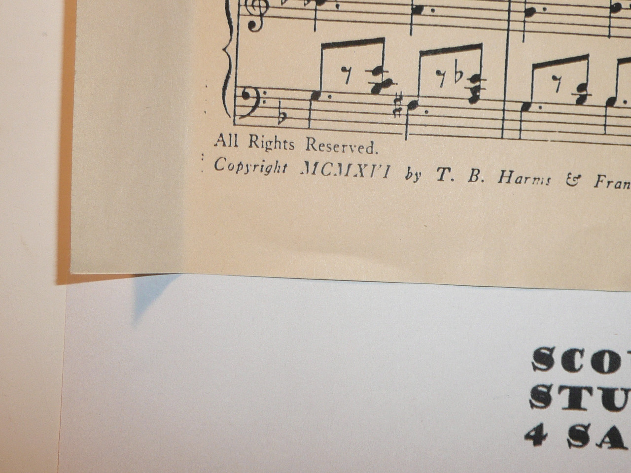 1911 The Boy Scouts of America March Sheet Music, By John Philip Sousa