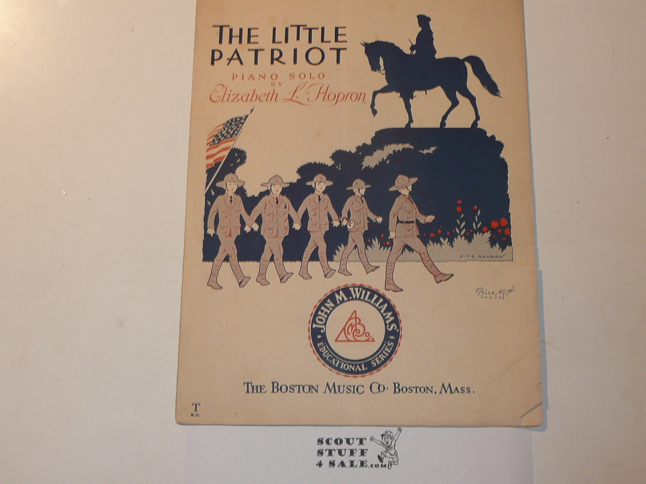 1931 The Little Patriot Sheet Music, by Elizabeth L. Hopron
