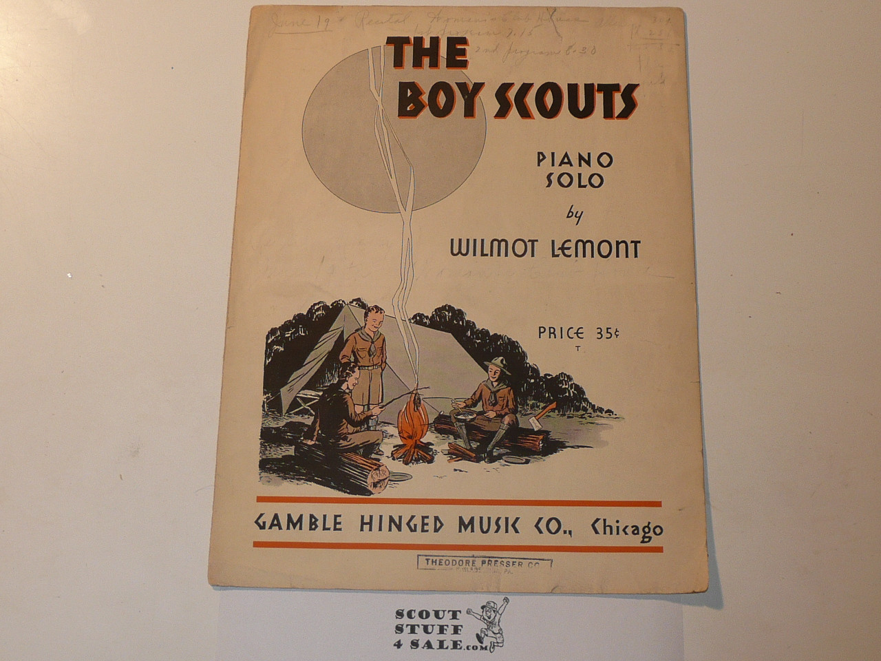 1912 The Boy Scouts Sheet Music, by Wilmot Lemont