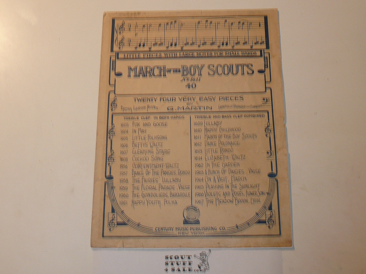 1912 March of the Boy Scouts Sheet Music, by G. Martin #3