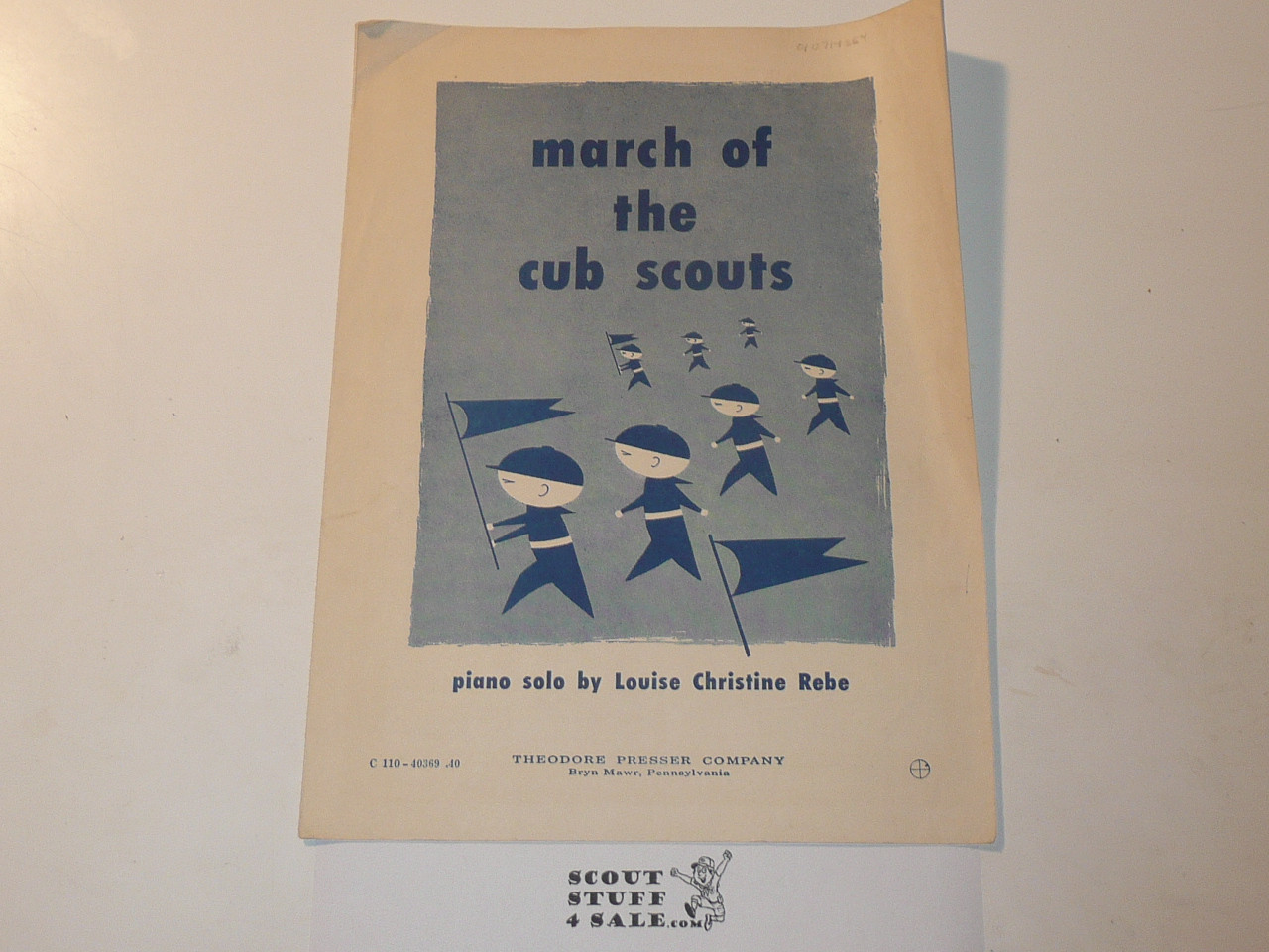 1955 March of the Cub Scouts Sheet Music, by Louise Christine Rebe