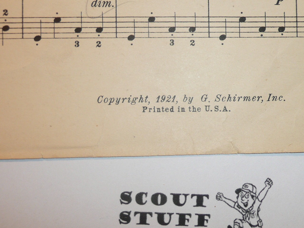 1921 Four Bagatelles For Beginners Sheet Music, by Frances Terry, Boy Scout