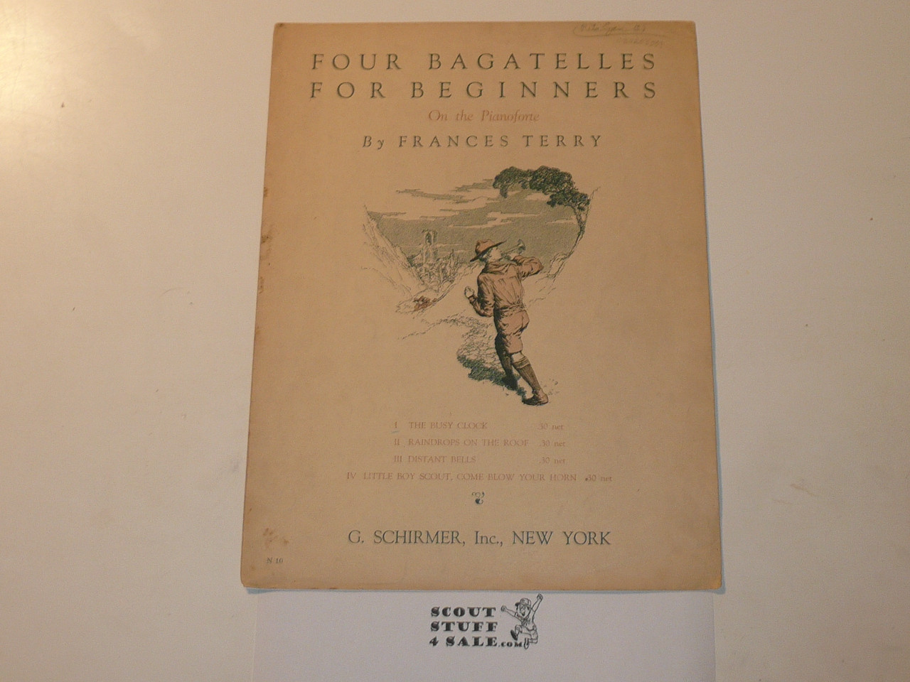 1921 Four Bagatelles For Beginners Sheet Music, by Frances Terry, Boy Scout