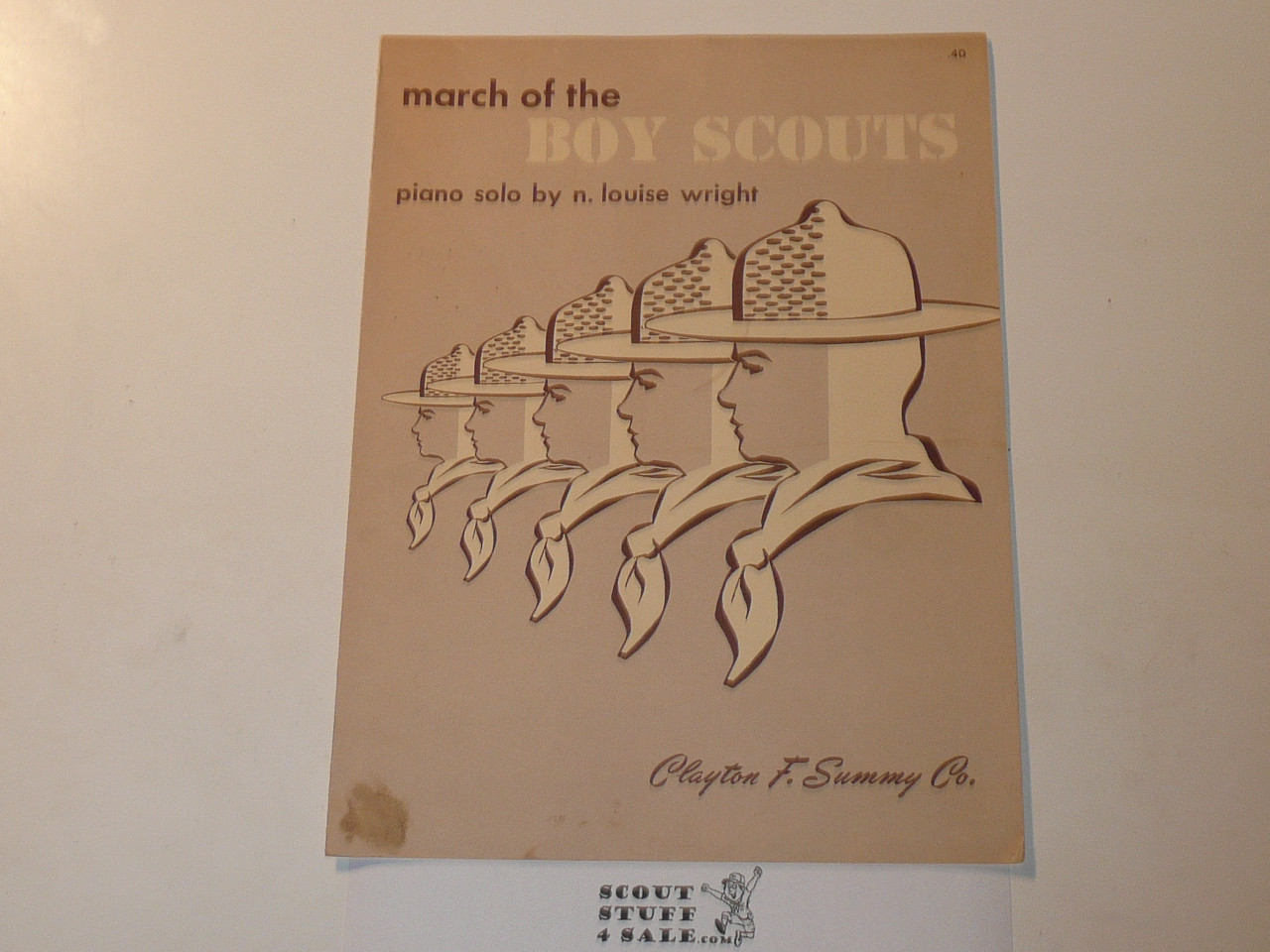 1920 March of the Boy Scouts Sheet Music, by N. Louise Wright #2