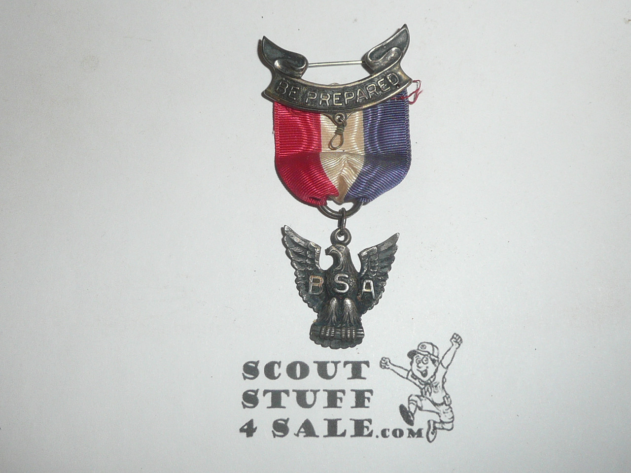Eagle Scout Medal, Robbins 2B, 1930-1933, Finely Detailed front, in box, Outstanding condition