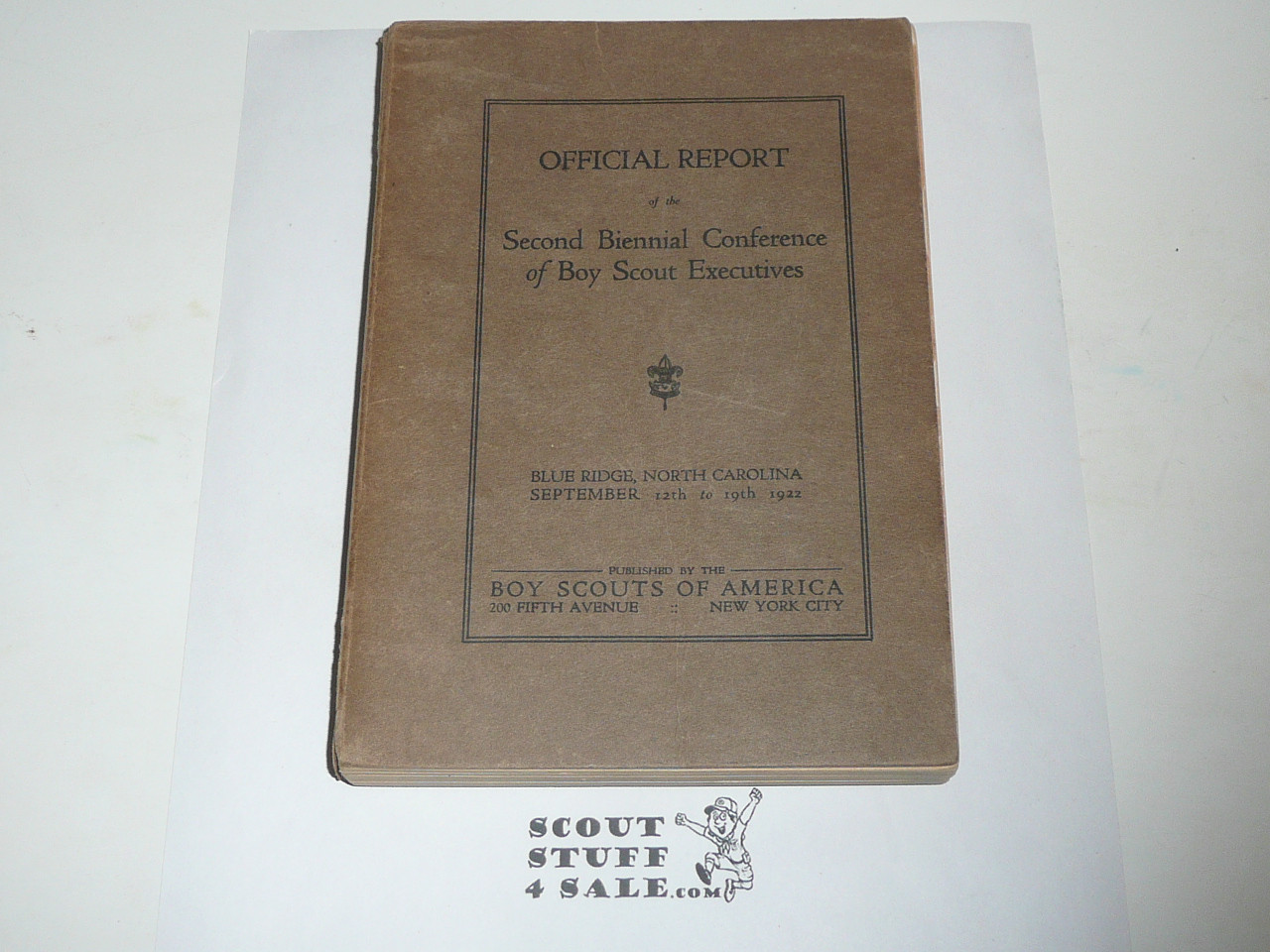 1922 Second Biennial Conference of Scout Executives Book