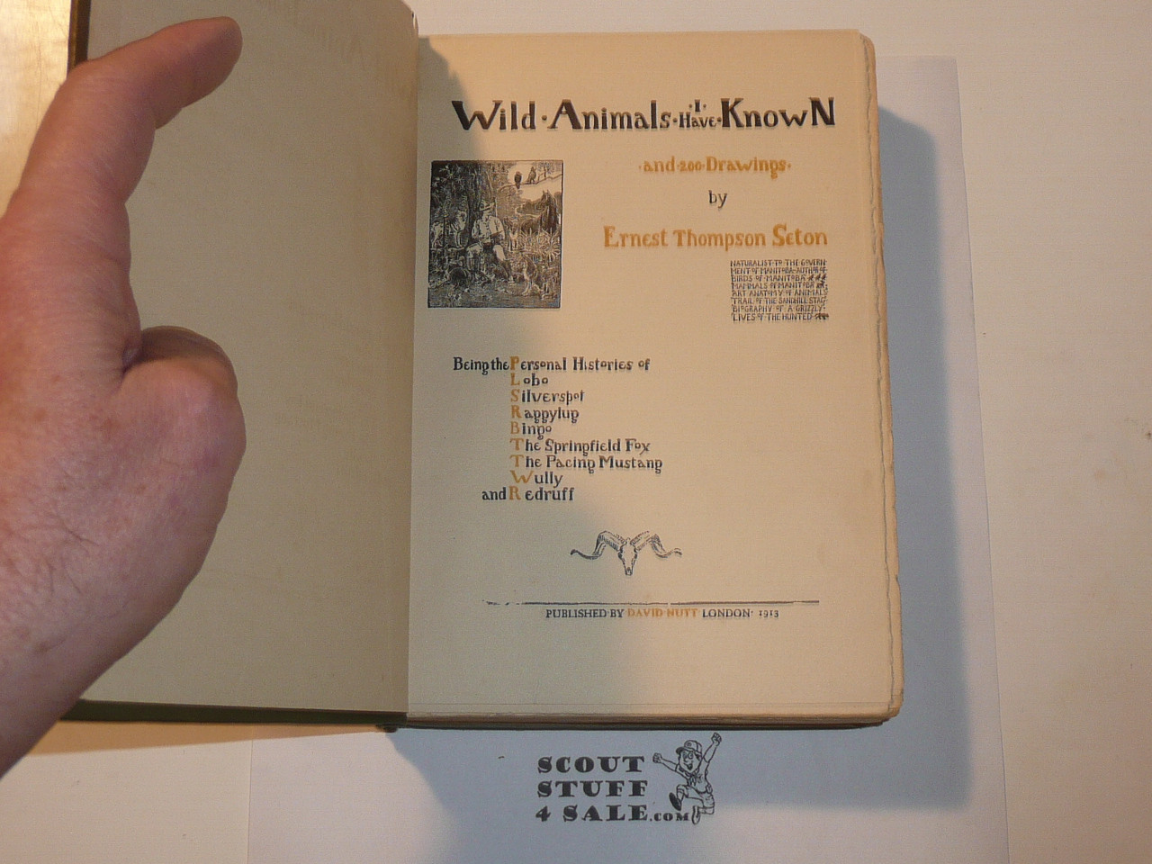 1898 Wild Animals I have Known, By Ernest Thompson Seton, 1913 printing