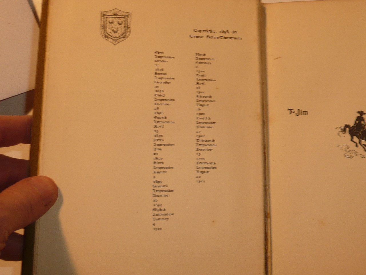 1898 Wild Animals I have Known, By Ernest Thompson Seton, 1901 Fourteenth printing