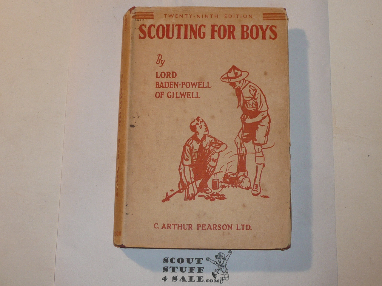1955 Scouting for Boys, By Lord Baden-Powell, 29th printing 9-55 Hardbound with dust jacket