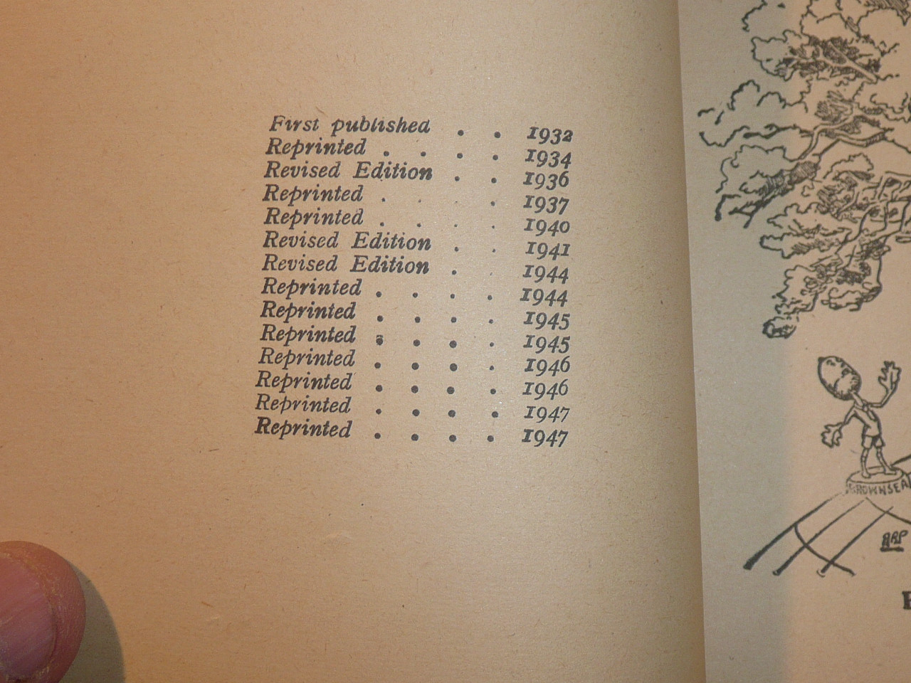 1947 Scouting for Boys, By Lord Baden-Powell, "Boys' Edition"