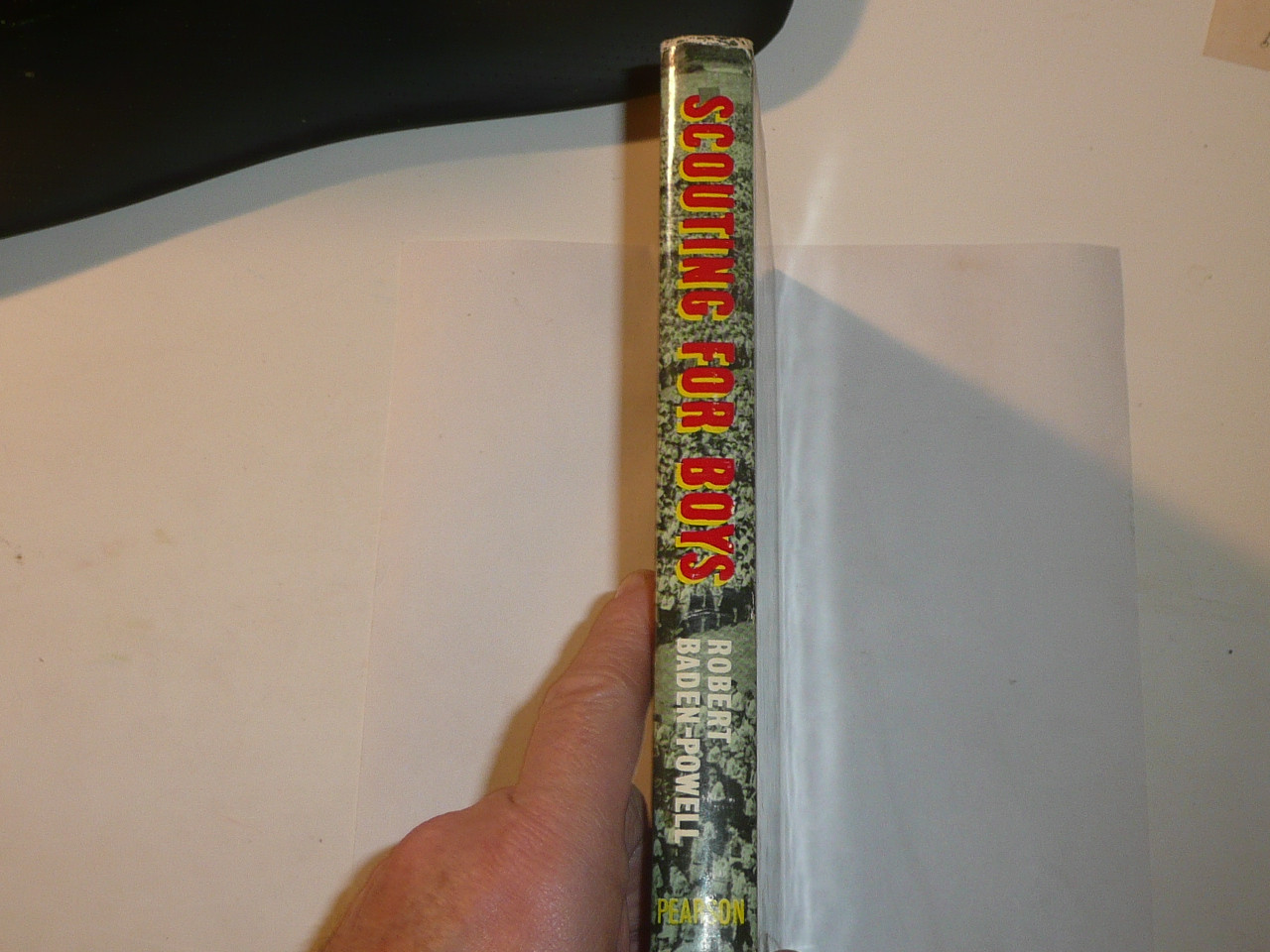 1963 Scouting for Boys, By Sir Robert Baden-Powell, Signed by William "Green Bar Bill" Hillcourt, hardbound with dust jacket