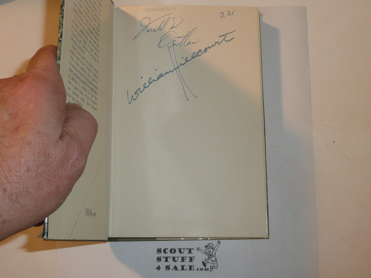 1963 Scouting for Boys, By Sir Robert Baden-Powell, Signed by William "Green Bar Bill" Hillcourt, hardbound with dust jacket