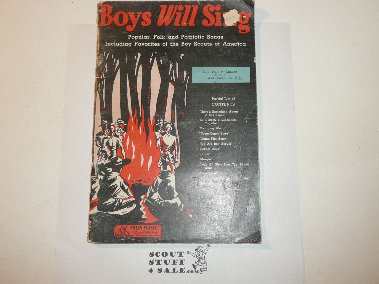 1938 Boys Will Sing Songbook, includes many Boy Scout Songs