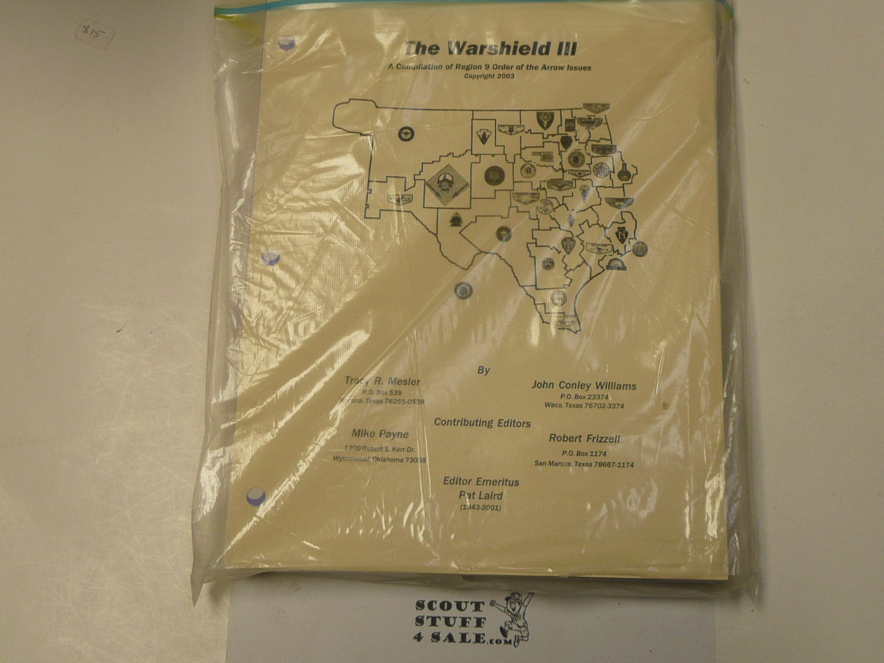 The Warshield III, Compilation of Region 9 Order of the Arrow Issues, By John Conley Williams and Tracy R. Messler, 2003