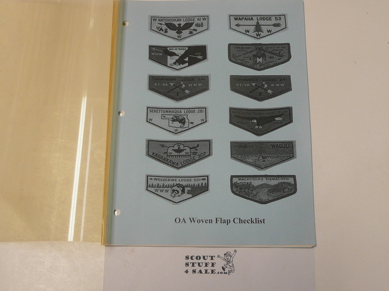 OA Woven Flap Checklist, By Martin Weiser, 1995