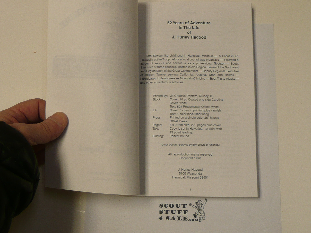 52 Years of Adventure Boy Scouting, By J. Hurley Hagood, 1996