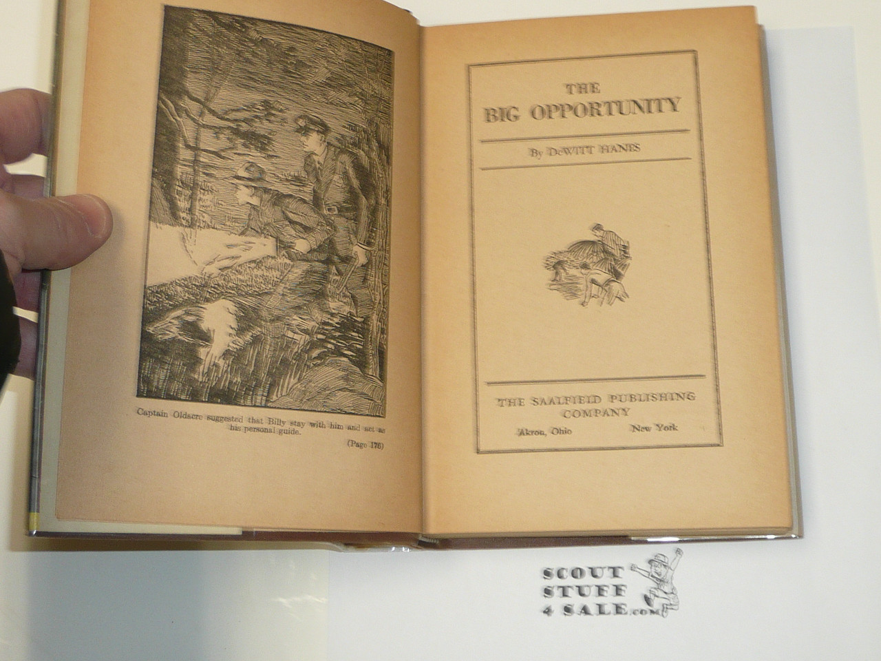 The Big Opportunity, By De Witt Hanes, 1934, Hardbound with dust jacket, Boy Scout Story Book