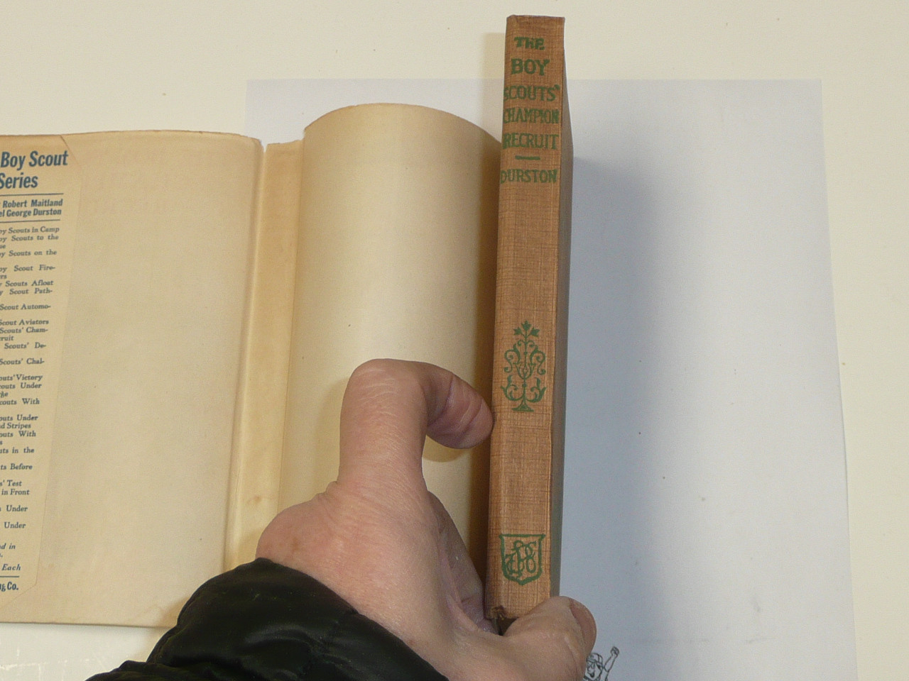 The Boy Scouts' Champion Recruit or Tom Peck's Courage, By Colonel George Durston, 1912, Hardcover with Dust Jacket, Boy Scout Series Volume 9