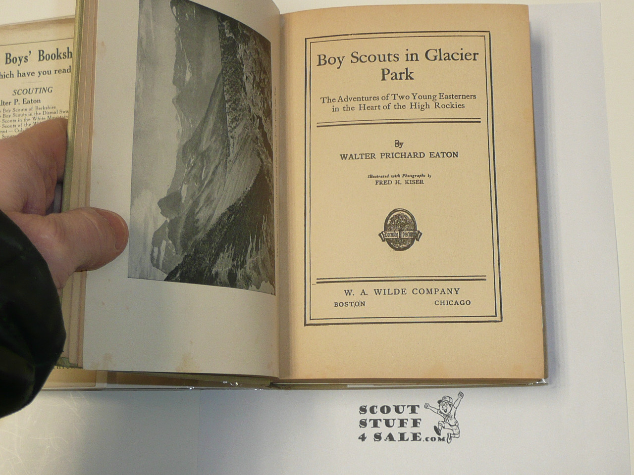 Boy Scouts in Glacier Park, By Walter Prichard Eaton, 1918 First Edition, Hardbound with Dust Jacket, Boy Scout Story Book