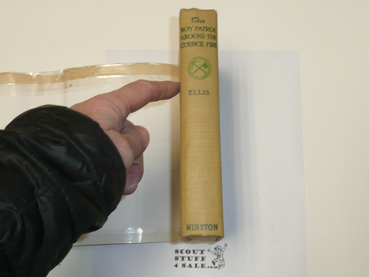 The Boy Patrol Around The Council Fire, By Edward S. Ellis,  1913 First Edition, Hardbound with dust jacket, Boy Scout Story Book, RARE