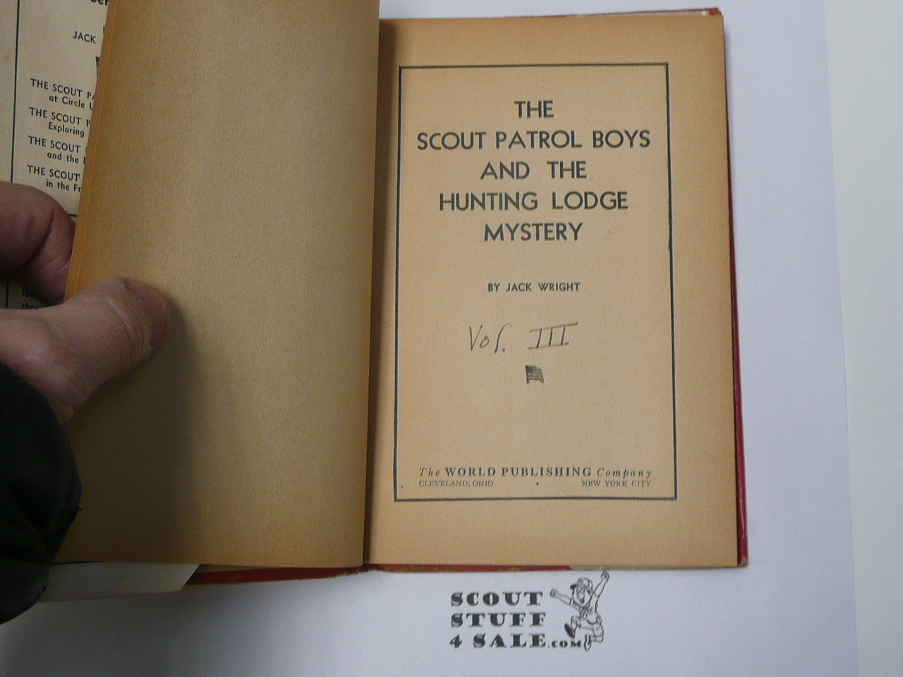 The Scout Patrol Boys and the Hunting Lodge Mystery, By Jack Wright, 1933, Hardbound, Boy Scout Story Book