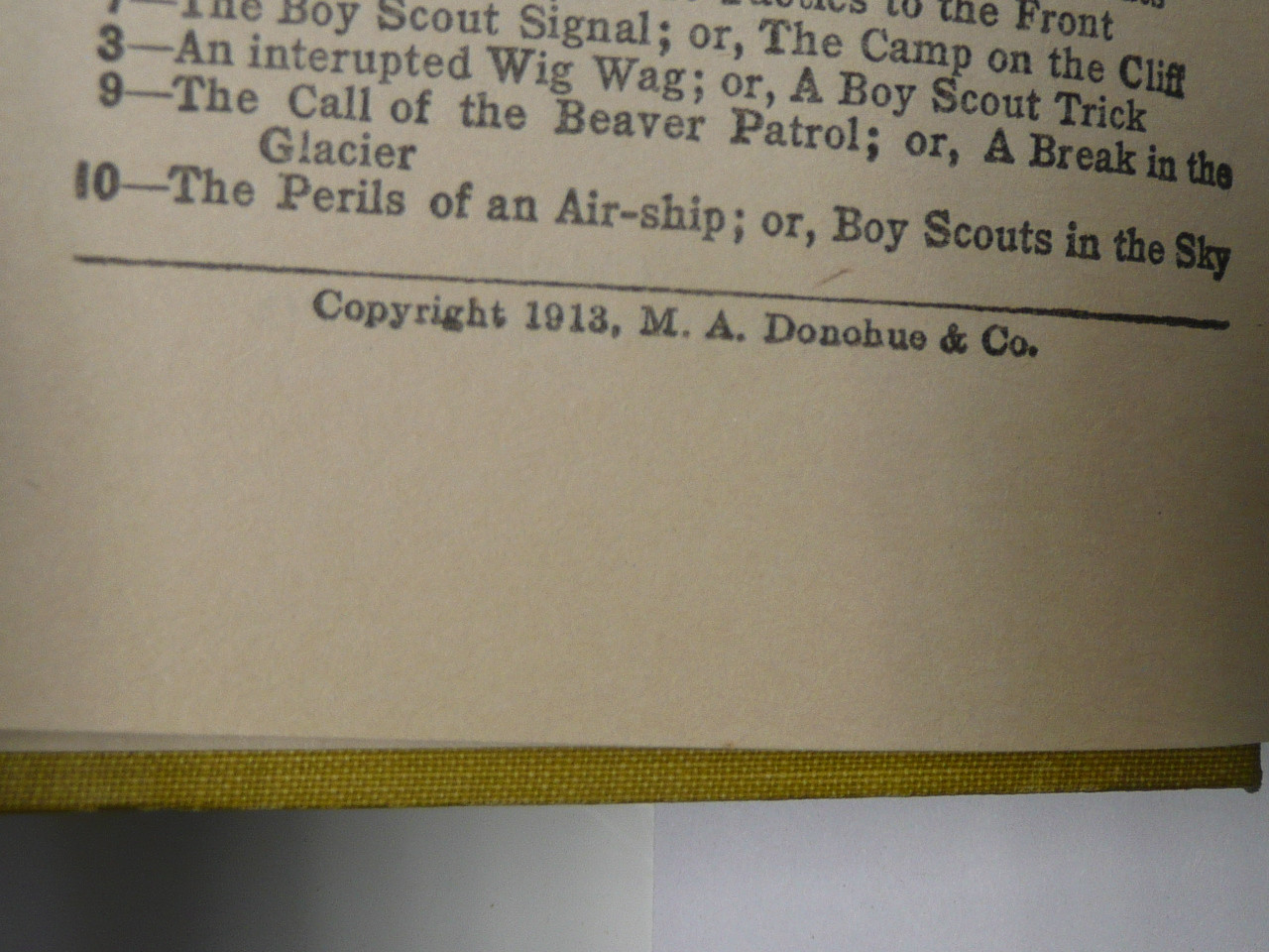 The Runaway Balloon or The Besieged Scouts, By Captain V. T. Sherman, 1913 First Edition, Hardbound with dust jacket, Boy Scout Story Book