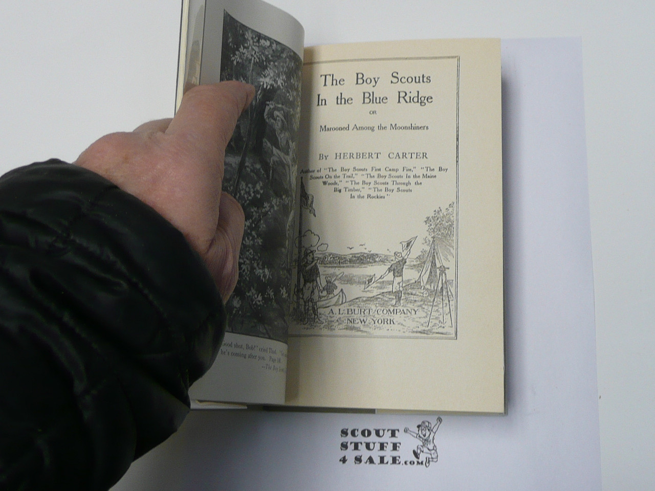 The Boy Scouts in the Blue Ridge, by Herbert Carter, 1913 First Edition, Hardbound with dust jacket, Boy Scout Story Book