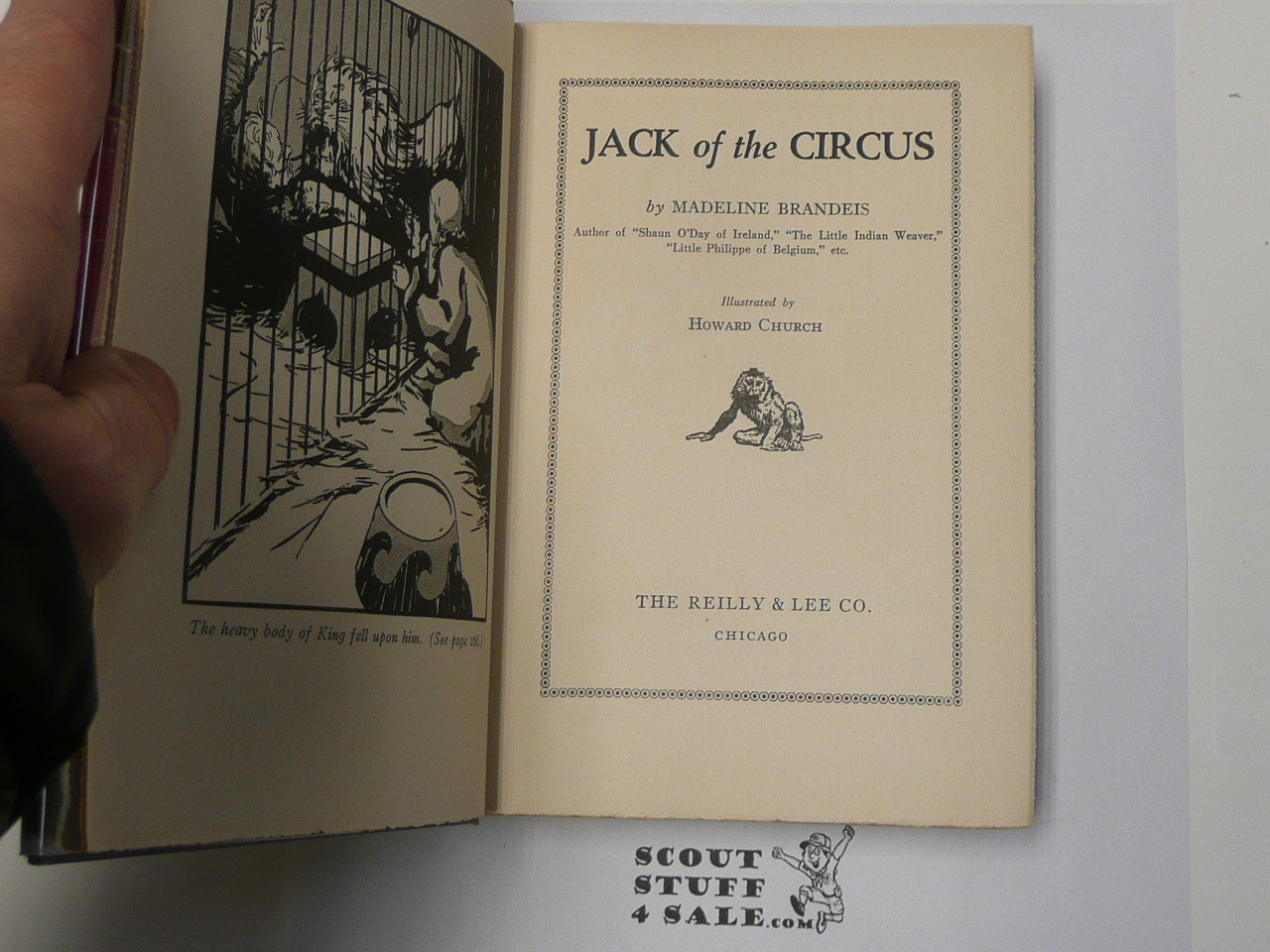 Jack of the Circus, By Madeline Brandeis, 1931 First Edition, Hardbound with dust jacket, Boy Scout Story Book
