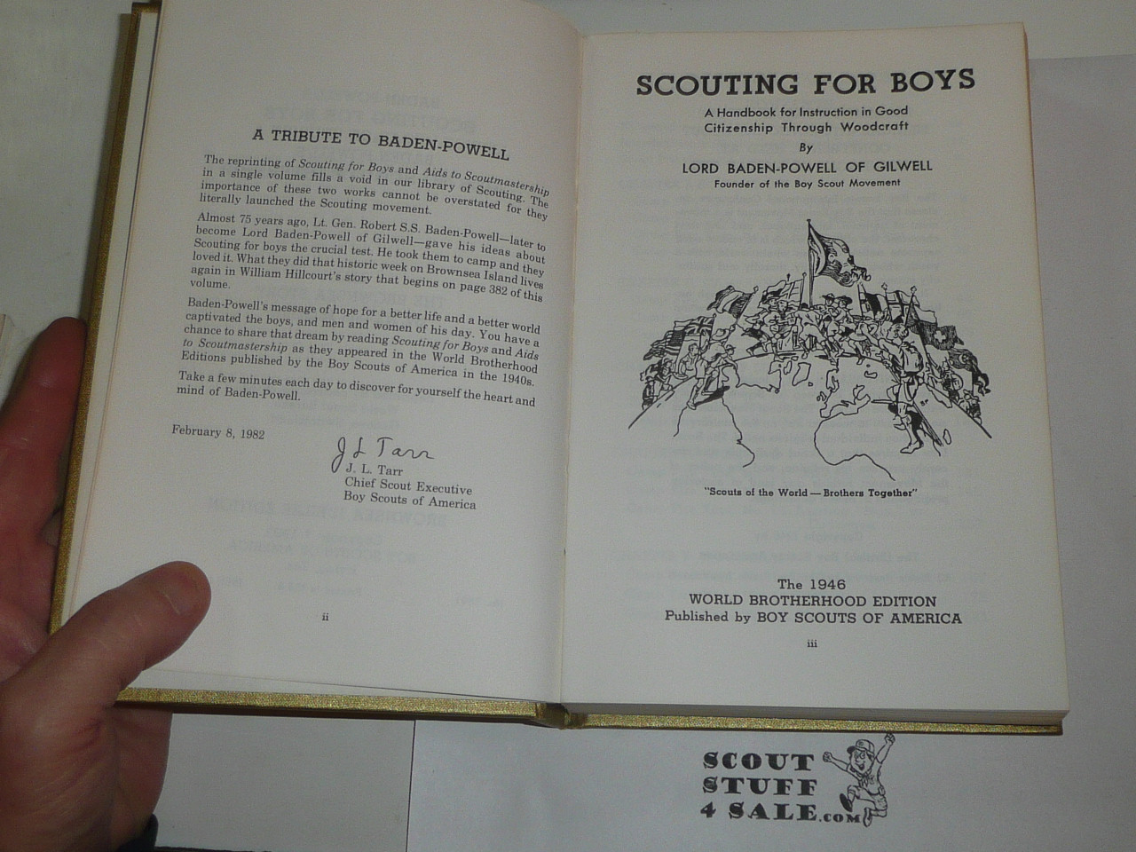 Scouting for Boys AND Aids to Scoutmastership, By Robert Baden-Powell, Brownsea Jubilee Edition, Hardbound, MINT, 1982 by the BSA