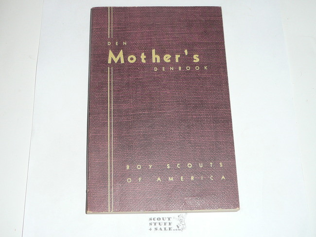 1942 Den Mother's Denbook, Cub Scout, 6-42 Printing
