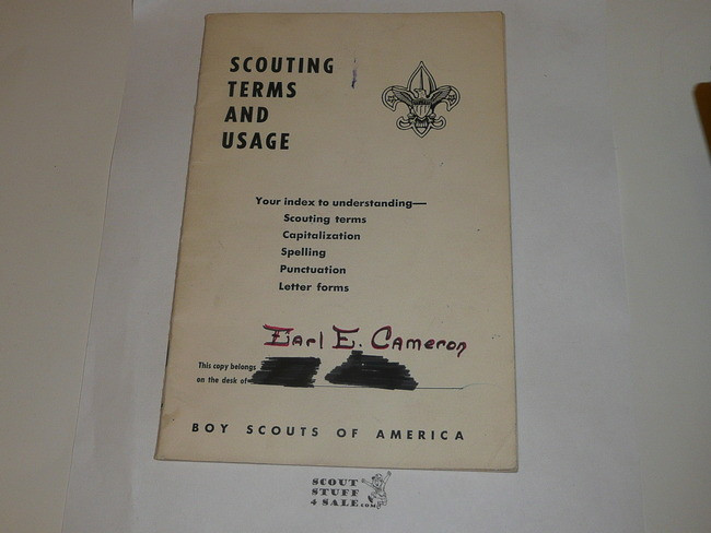 1958 Scouting Terms and Usage, 5-58 printing