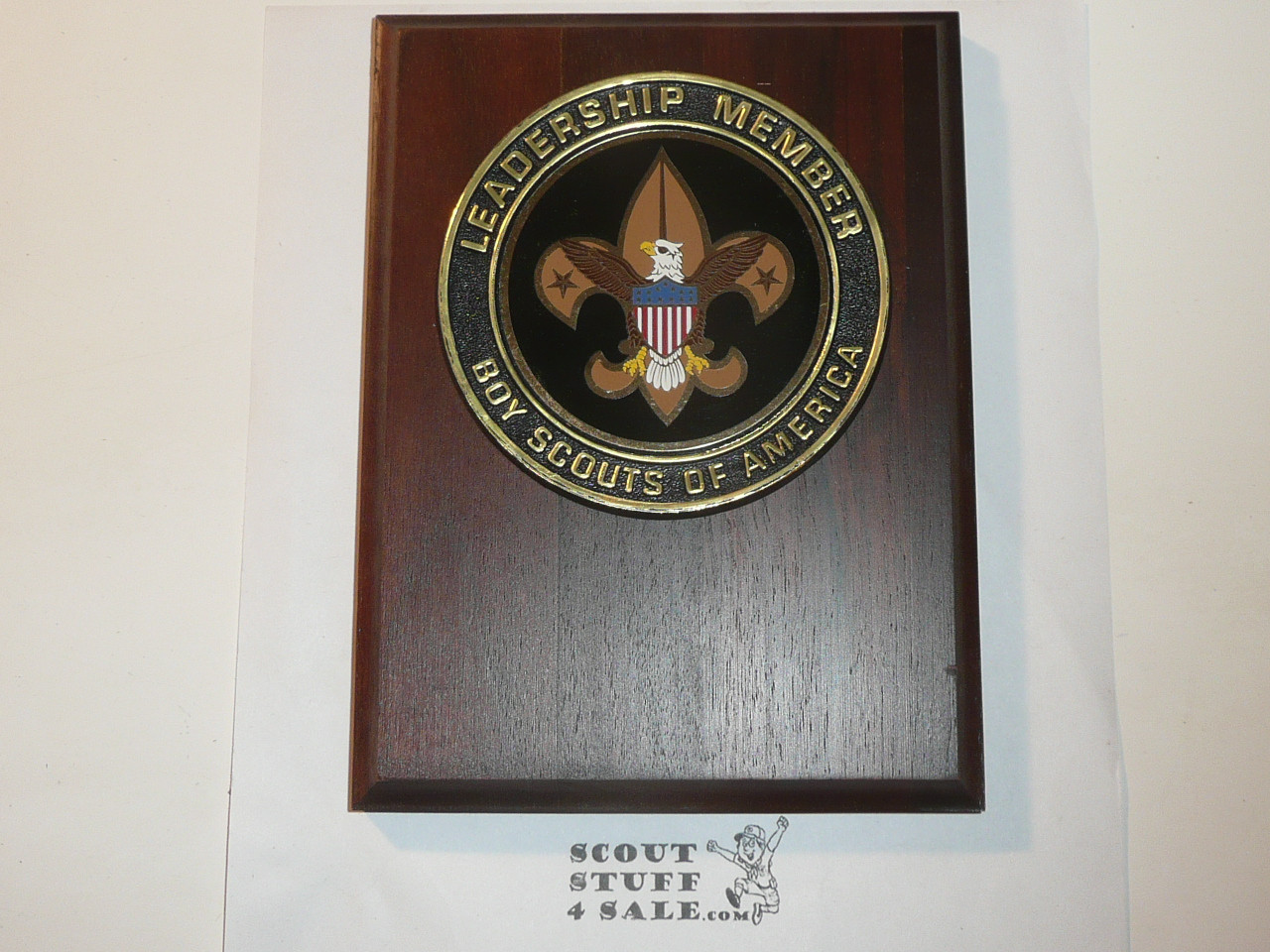 1970's Boy Scout Leadership Member Plaque, New in Box