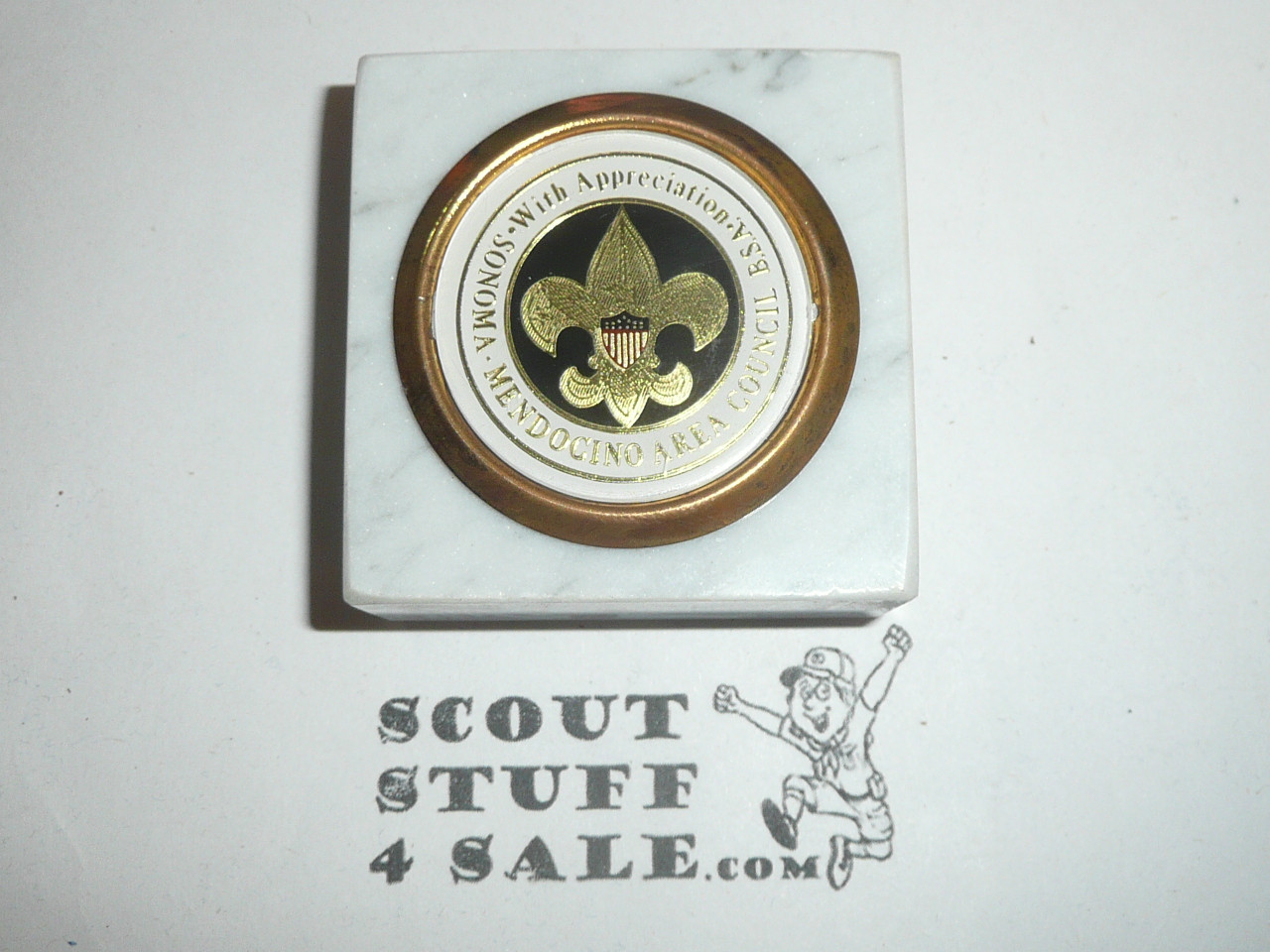 Sonoma Mendocino Area Council Appreciation Marble Paperweight