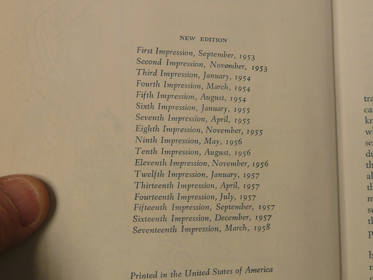 1958 Official Girl Scout Handbook, hardbound, 3-58 Printing, 17th printing, Green Plastic Book Cover