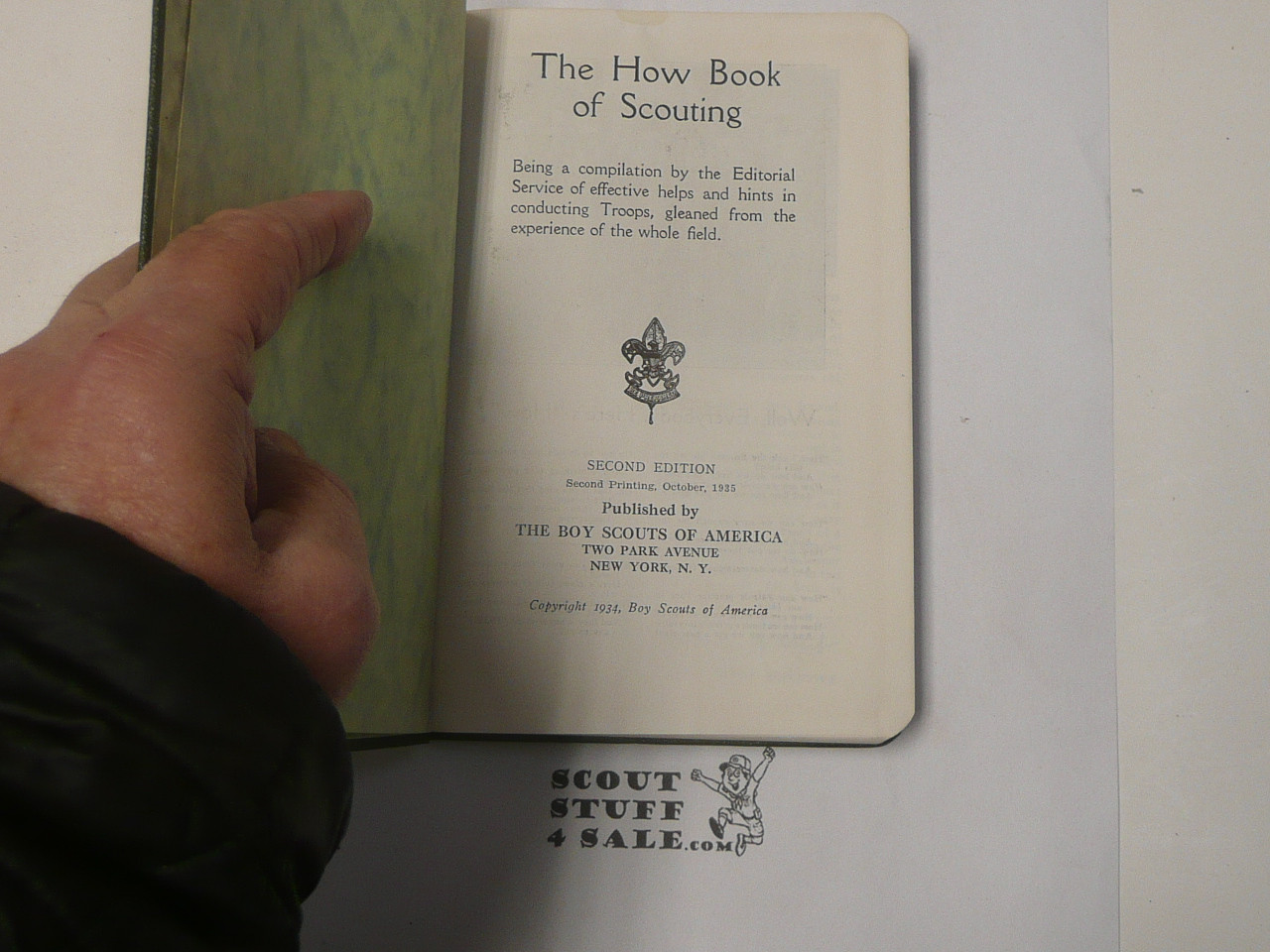 1935 The How Book of Scouting, Boy Scout, 2nd edition, 10-35 second printing