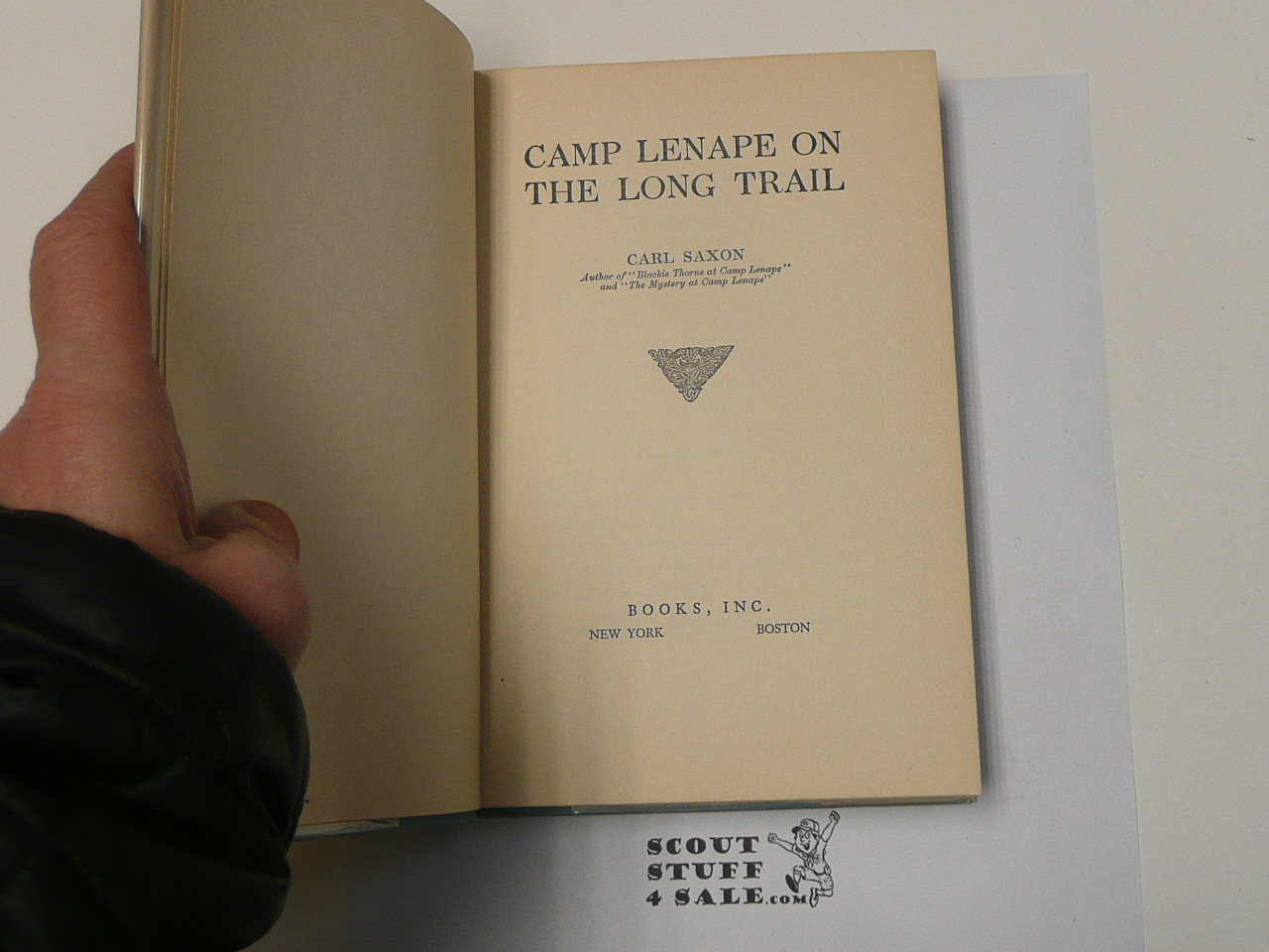 Camp Lenape on the Long Trail, By Carl Saxon, 1940 Printing, Hardbound with Dust Jacket, Boy Scout Story Book